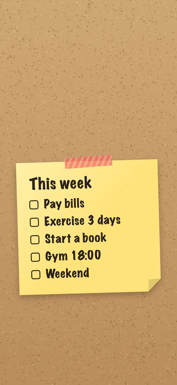This week: Your list on a sticky note, as an iPhone Lock Screen